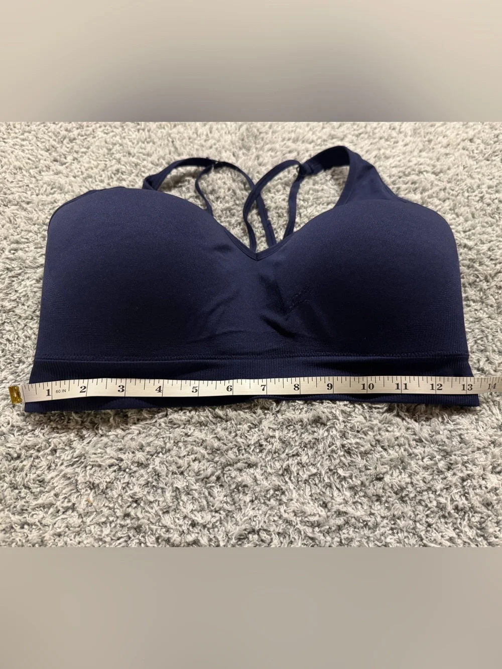 PINK Victoria Secret Navy Crisscross Sports Bra 36DD/E